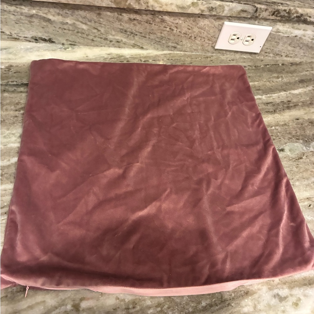Plush Pink Velvet Pillow Cover